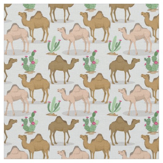 Tissu Camels et Cactus (Fermer)