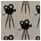 Tissu CAMÉRA À VIN vintage ET TRIPOD MOTIF (Fermer)