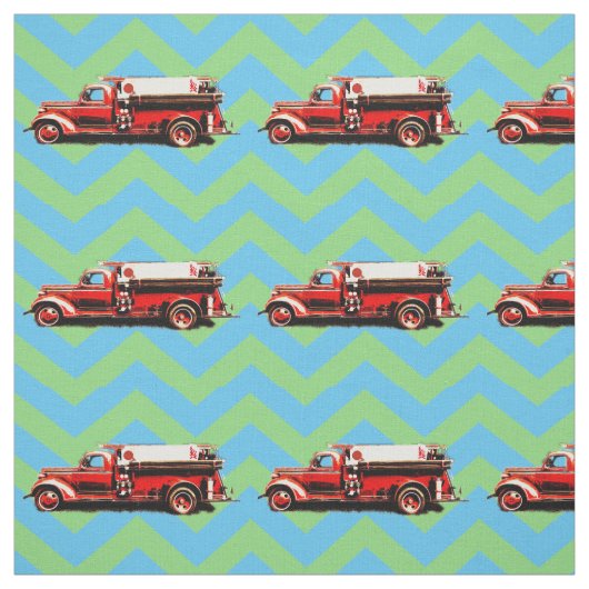 Tissu Camion-feu vintage (Échantillon)