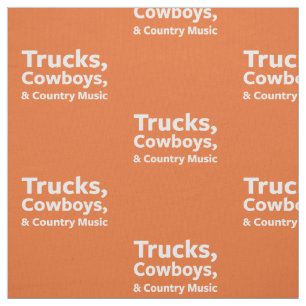 Tissu Camions, cowboys et musique country