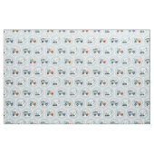 Tissu Camions de construction - Bleu Blancs (Fat Quarter)