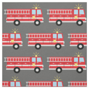Tissu Camions de pompiers Véhicules pour enfants moins j