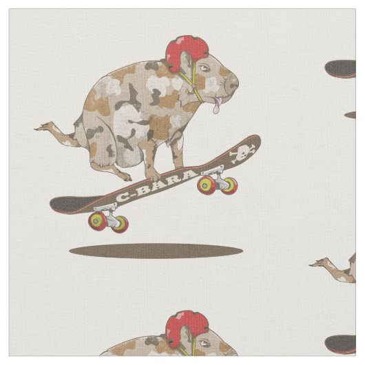 Tissu Camo Capybara Skateboard (Fermer)