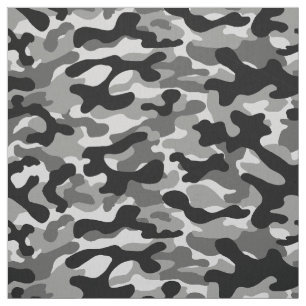Tissu Camo gris noir
