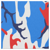 Tissu Camo rouge blanc et bleu (fermé)