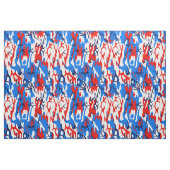 Tissu Camo rouge blanc et bleu (Yard)