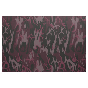 Tissu Camo rouge foncé