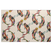 Tissu camomille koi (Fat Quarter)