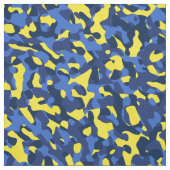 Tissu Camouflage bleu et jaune Motif d'impression (Échantillon)