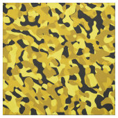 Tissu Camouflage noir et jaune Motif d'impression (Échantillon)