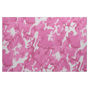 Tissu Camouflage rose Motif Camo rose