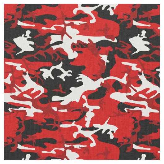 Tissu camouflage rouge noir blanc camo (Fermer)