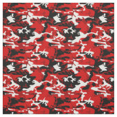 Tissu camouflage rouge noir blanc camo (Échantillon)