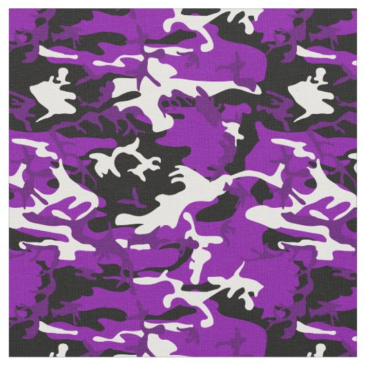 Tissu camouflage violet noir blanc camo (Fermer)