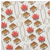 Tissu Camp Fire Camping Marshmallow S'mores Camp (Échantillon)