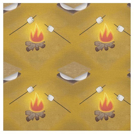 Tissu Camping Camping et Smores Motif (Fermer)