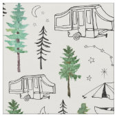 Tissu Camping et arbres (Fermer)