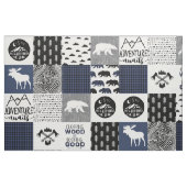 Tissu Camping Plaid à Buffalo Bleu (Fat Quarter)