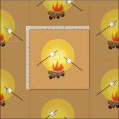 Tissu Camping Roasting Marshmallows (Carreau)