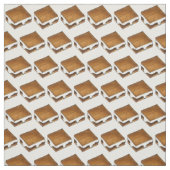 Tissu Camping S'mores Chocolat Marshmallow grillé (Échantillon)