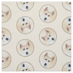 Tissu Canaan Dog Peinture mignonne Original Animal Chien