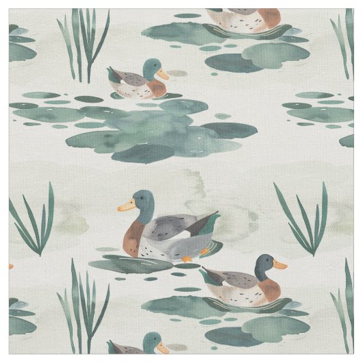 Tissu Canards aquarellés modernes (Fermer)