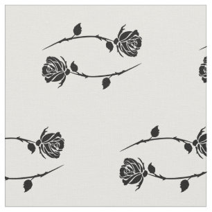 Tissu cancer astrologie signe du zodiaque floral noir bl