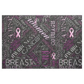 Tissu Cancer du sein Sensibilisation Mot Cloud ID261 (Fat Quarter)