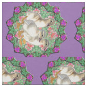 Tissu Canetons et fleurs (Échantillon)