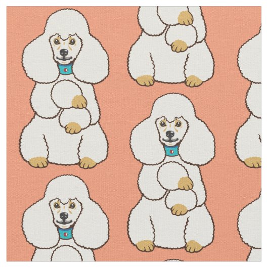 Tissu caniche blanc (Fermer)