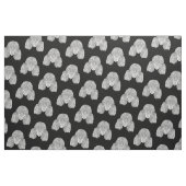 Tissu Caniche - chiens détaillés (Fat Quarter)