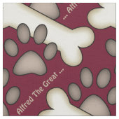 Tissu Canine faite sur commande d'empreintes de pattes (Fermer)