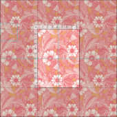 Tissu cantaloupe rose acanthus (Carreau)