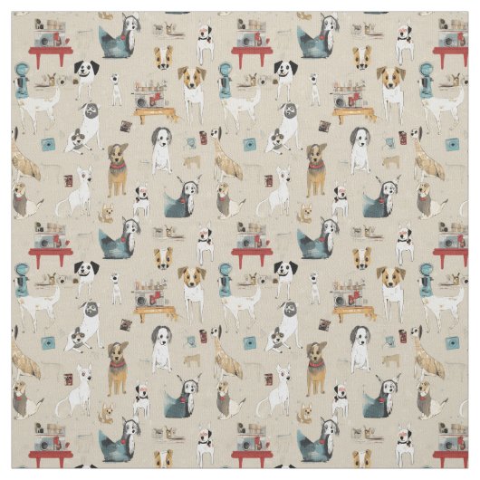 Tissu Capteurs de canine : Whimsy Dog (Échantillon)
