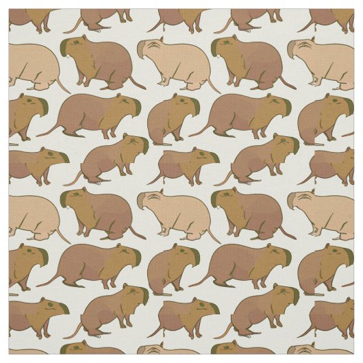 Tissu Capybara mignon (Échantillon)