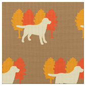 Tissu Caramel jaune d'arbres d'automne d'ensemble de (Fermer)