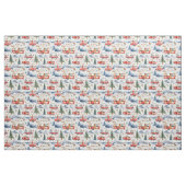Tissu Caravane de Noël, Neige, Cerf (Fat Quarter)