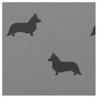 Cardigan Welsh Corgi Silhouettes Motif Gris