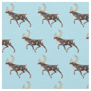 Tissu Caribou/Reindeer d'art populaire