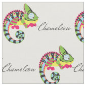 Tissu caricature caméléon (Fermer)