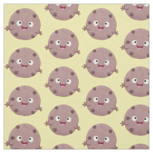 Tissu Caricature de biscuit à puce en chocolat