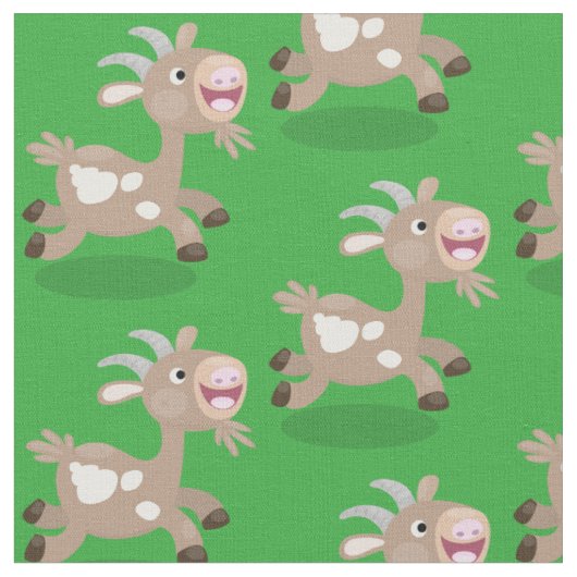 Tissu Caricature de chèvre billy joyeux (Fermer)