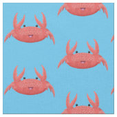 Tissu Caricature de crabe rouge cuite (Fermer)