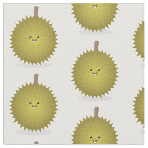Tissu Caricature de durian joyeux