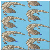 Tissu Caricature de lézard rouge (Fermer)