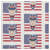 Tissu Caricature de l'oncle Sam (Échantillon)