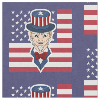 Tissu Caricature de l'oncle Sam