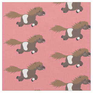 Tissu Caricature de poney du Shetland, très drôle