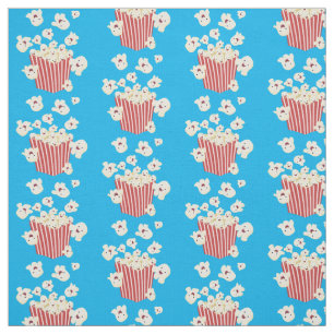 Tissu Caricature de pop-corn drôles