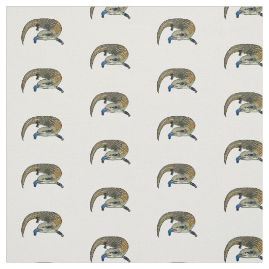 Tissu Caricature en bleu (Échantillon)